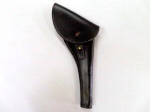 Holster, black leather, right draw