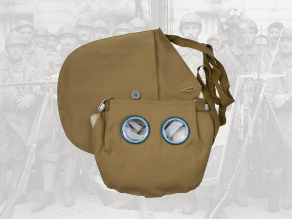 French M2 gas mask and pouch