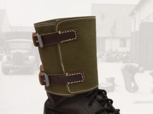 Gamaschen, brown leather straps