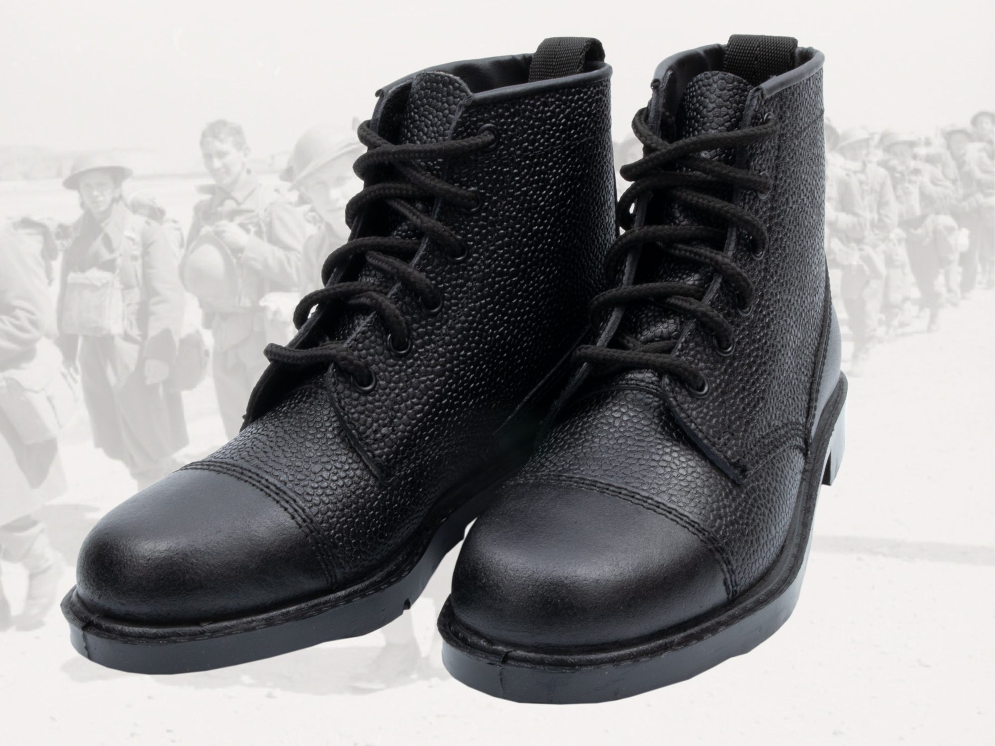 skære ned Konsekvenser importere Shoes, black leather (ammo boot-style) - Re-enactment Shop