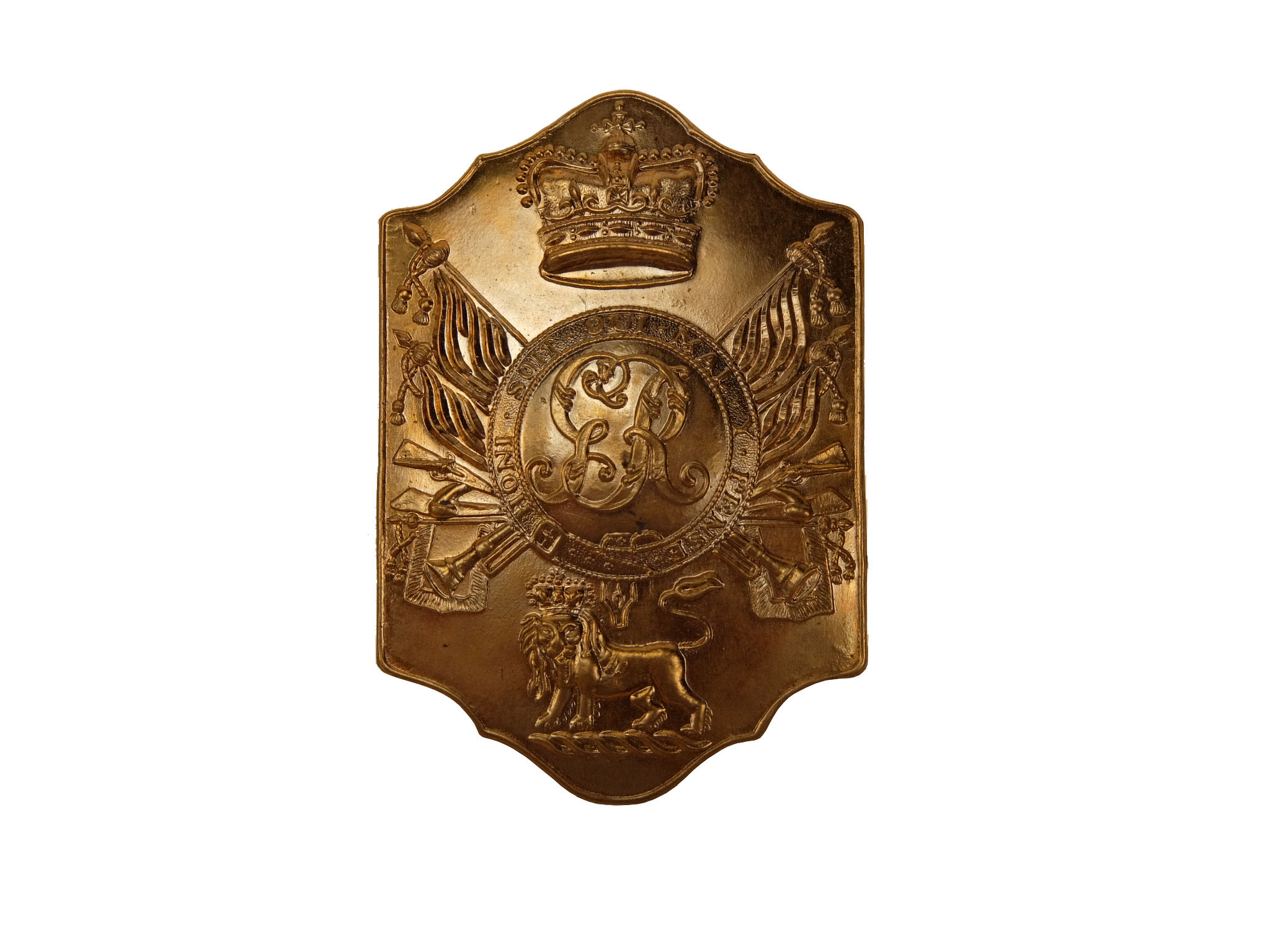 British stovepipe shako plate - Re 