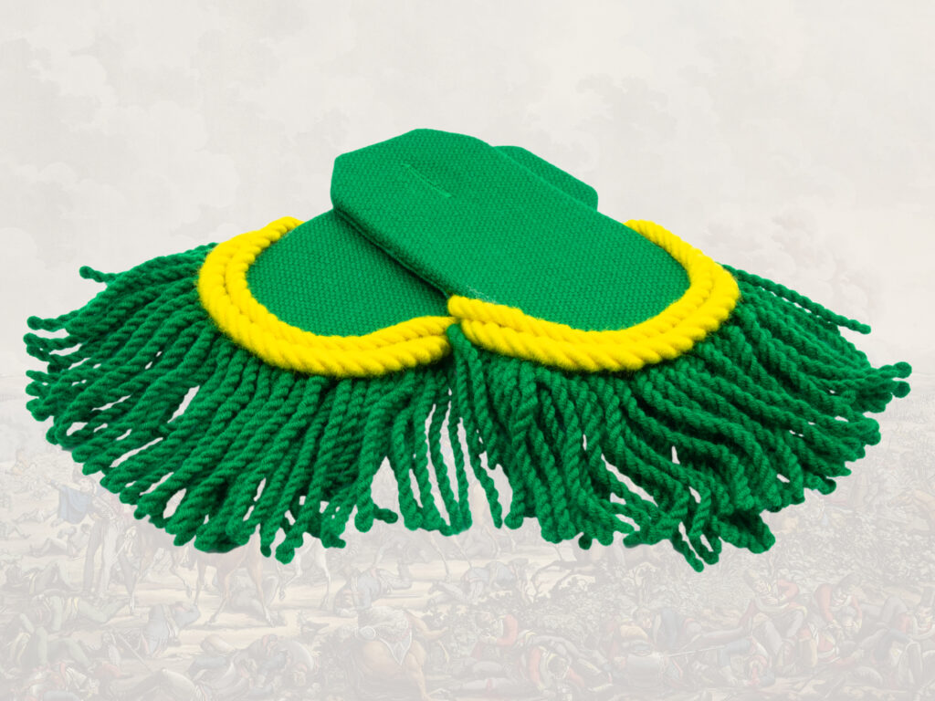 Green and yellow epaulettes, pair
