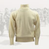 Submariner roll neck sweater, ecru