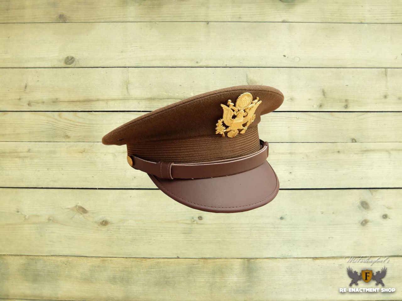 New Reproduced US WWII Officer Visor Cap W/ Insignia main image 1