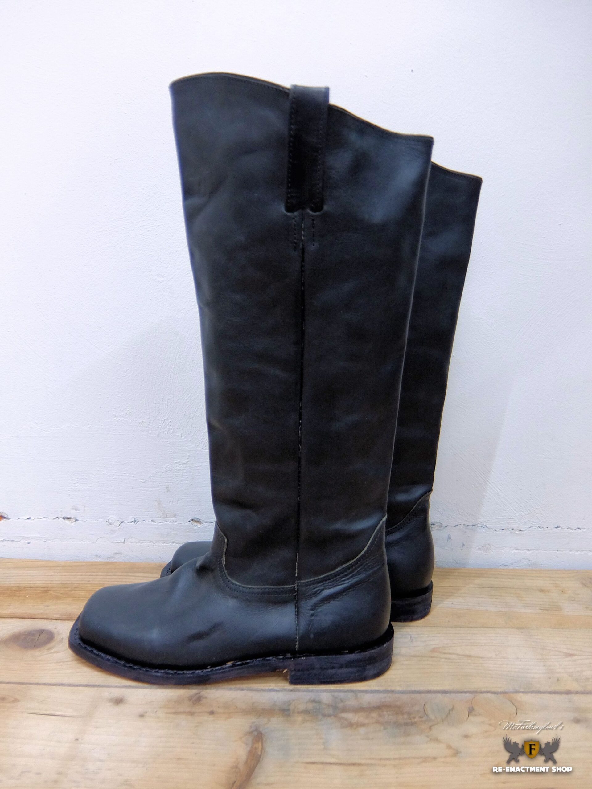 Black leather boots - Re-enactment Shop