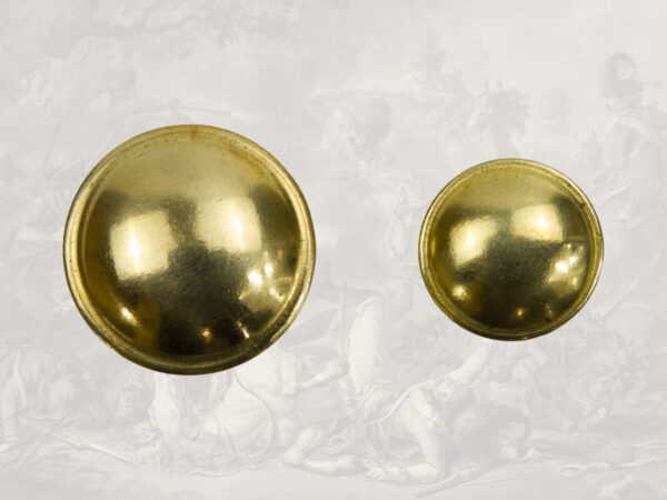 Button, domed, brass