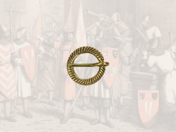 Brass circular buckle 'Aeolus'