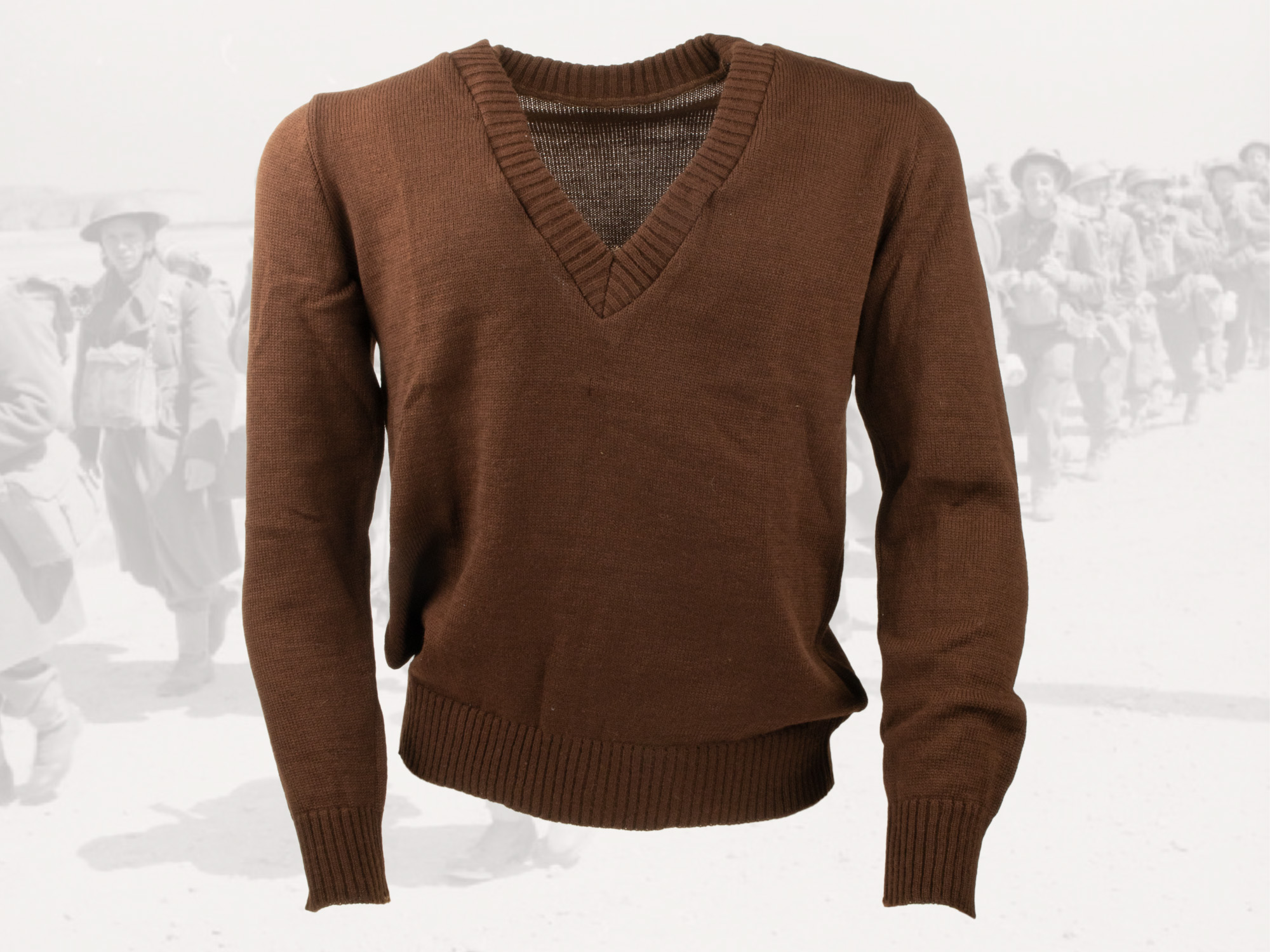 Brown wool sweater new old stock original Re enactment Shop