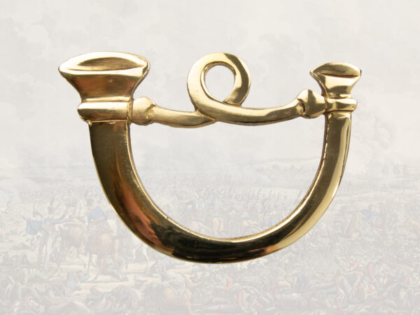 Dutch brass bugle badge