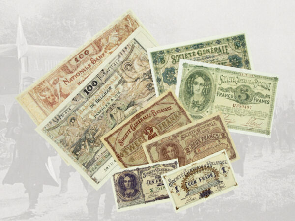 Belgian WWI Banknote set