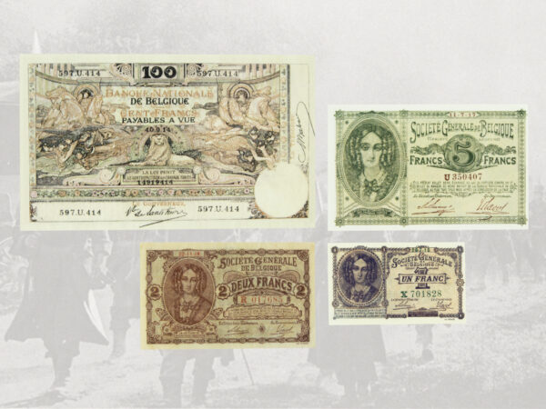 Belgian WWI Banknote set – Bild 2