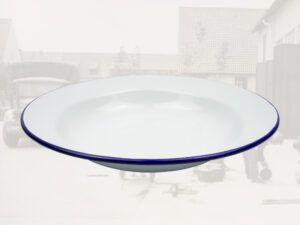 White enamel plate