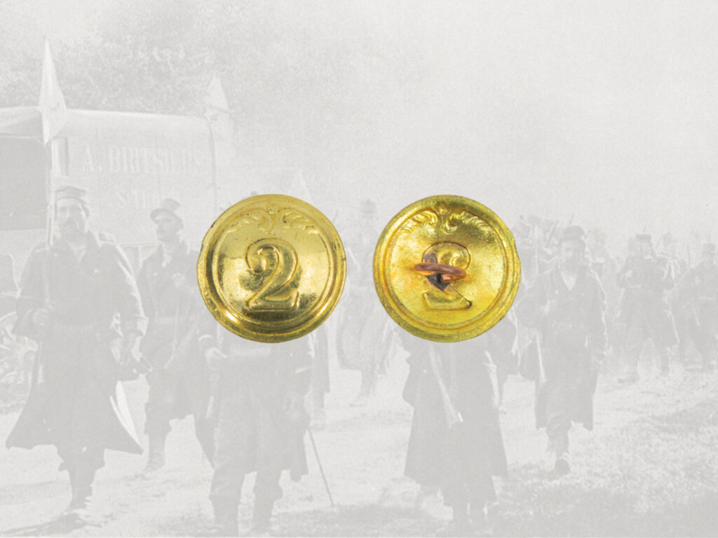 Brass Belgian button 2e linie