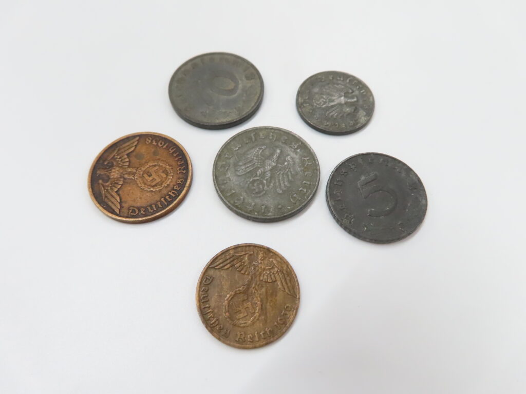 6 German ww2 coins